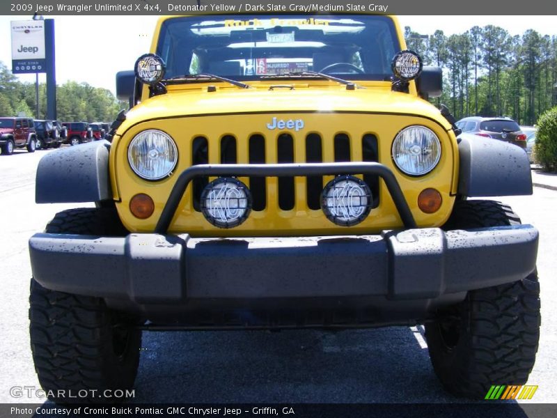 Detonator Yellow / Dark Slate Gray/Medium Slate Gray 2009 Jeep Wrangler Unlimited X 4x4