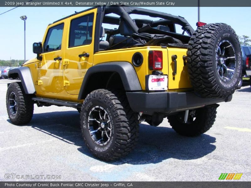 Detonator Yellow / Dark Slate Gray/Medium Slate Gray 2009 Jeep Wrangler Unlimited X 4x4