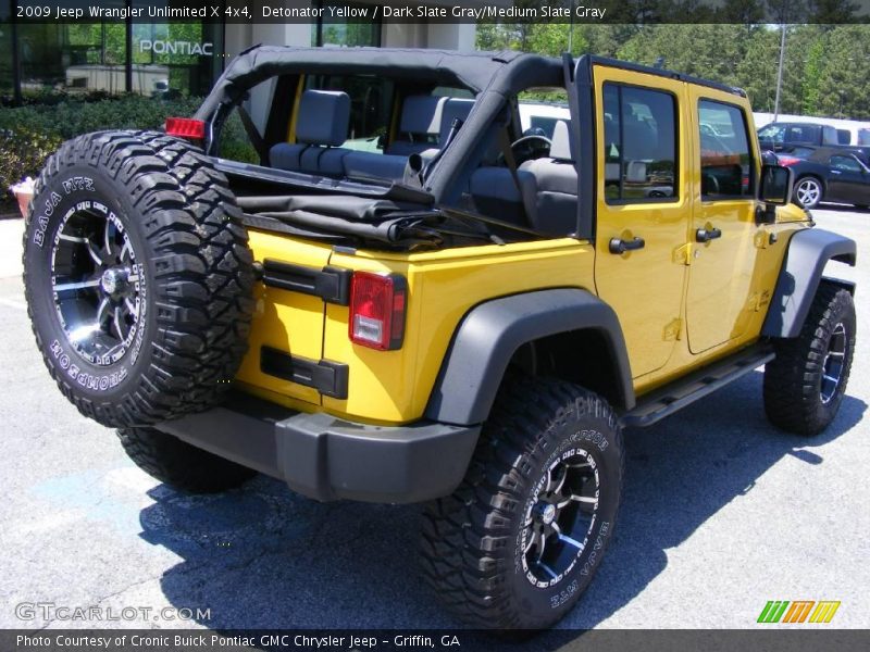 Detonator Yellow / Dark Slate Gray/Medium Slate Gray 2009 Jeep Wrangler Unlimited X 4x4