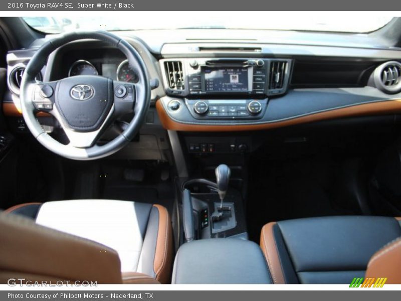 Super White / Black 2016 Toyota RAV4 SE