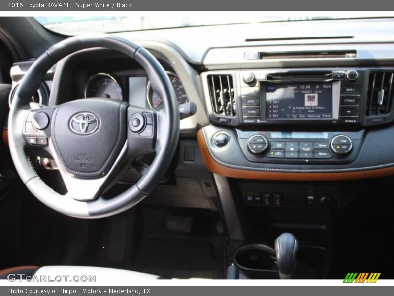 Super White / Black 2016 Toyota RAV4 SE