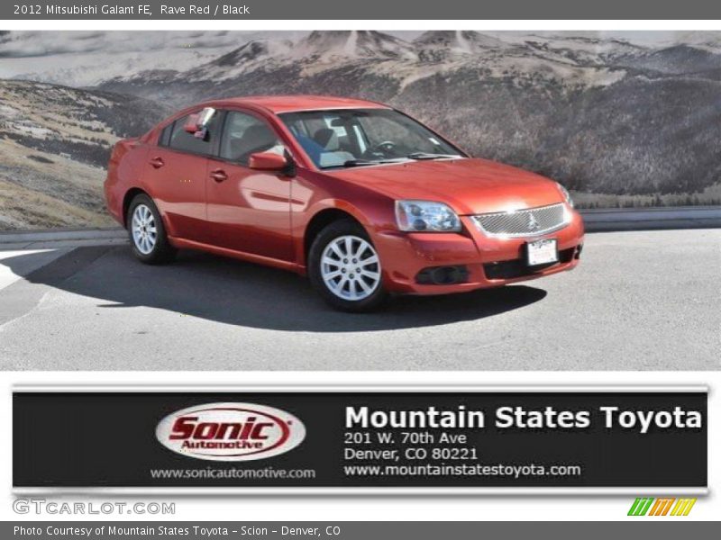 Rave Red / Black 2012 Mitsubishi Galant FE