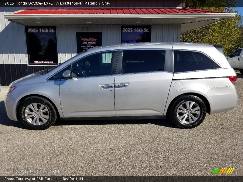 Alabaster Silver Metallic / Gray 2015 Honda Odyssey EX-L