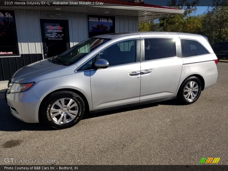 Alabaster Silver Metallic / Gray 2015 Honda Odyssey EX-L