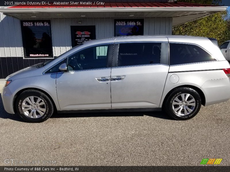 Alabaster Silver Metallic / Gray 2015 Honda Odyssey EX-L
