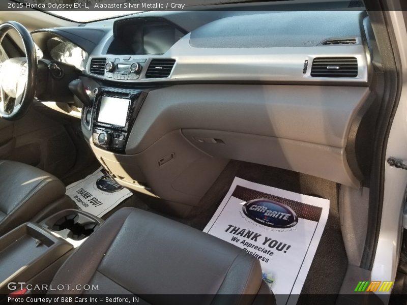 Alabaster Silver Metallic / Gray 2015 Honda Odyssey EX-L