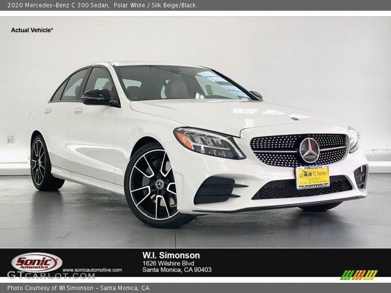 Polar White / Silk Beige/Black 2020 Mercedes-Benz C 300 Sedan