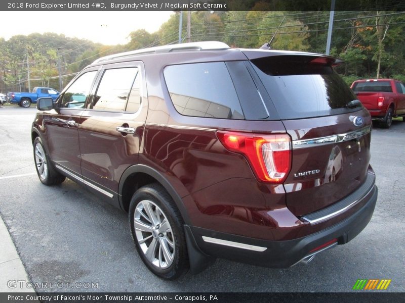 Burgundy Velvet / Medium Soft Ceramic 2018 Ford Explorer Limited 4WD