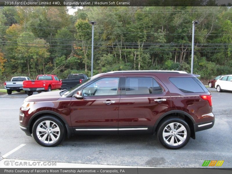 Burgundy Velvet / Medium Soft Ceramic 2018 Ford Explorer Limited 4WD