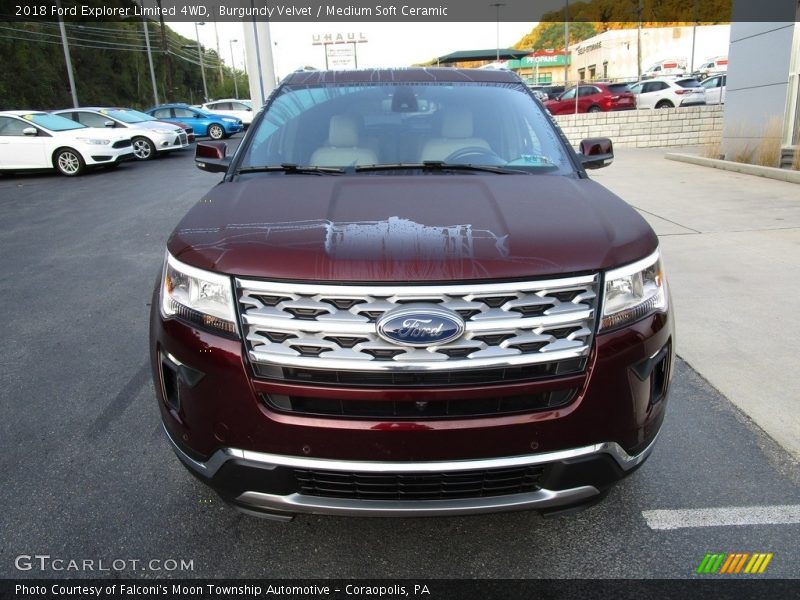 Burgundy Velvet / Medium Soft Ceramic 2018 Ford Explorer Limited 4WD