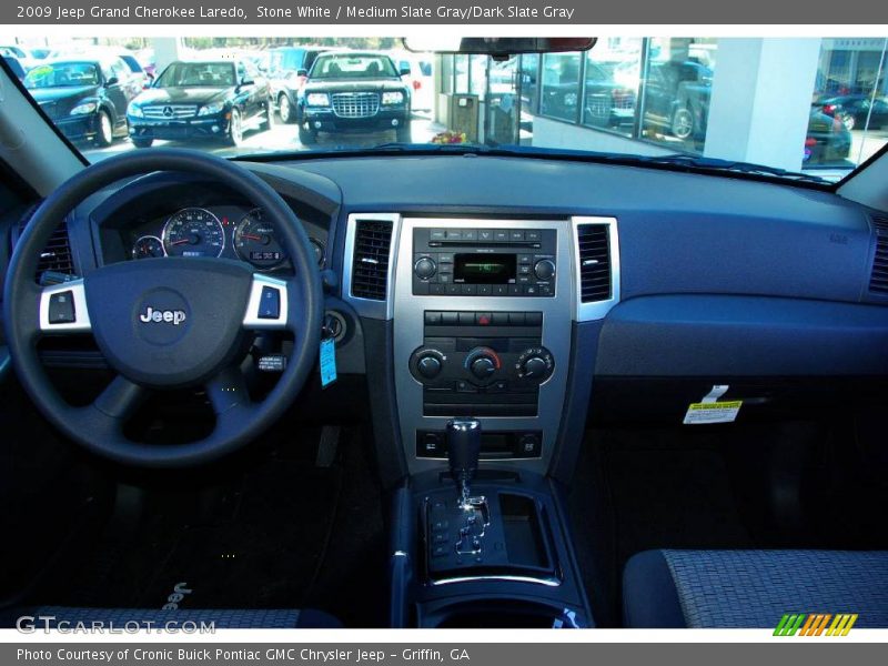 Stone White / Medium Slate Gray/Dark Slate Gray 2009 Jeep Grand Cherokee Laredo