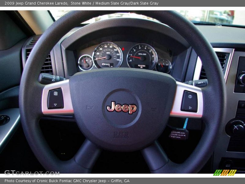 Stone White / Medium Slate Gray/Dark Slate Gray 2009 Jeep Grand Cherokee Laredo