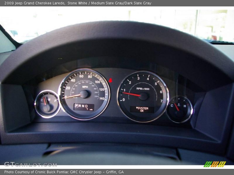 Stone White / Medium Slate Gray/Dark Slate Gray 2009 Jeep Grand Cherokee Laredo