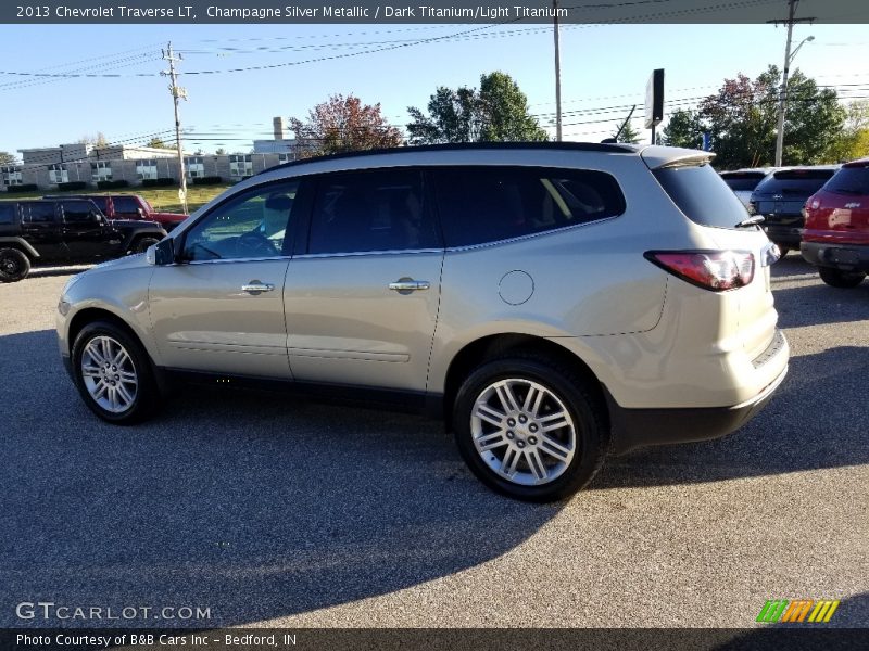 Champagne Silver Metallic / Dark Titanium/Light Titanium 2013 Chevrolet Traverse LT