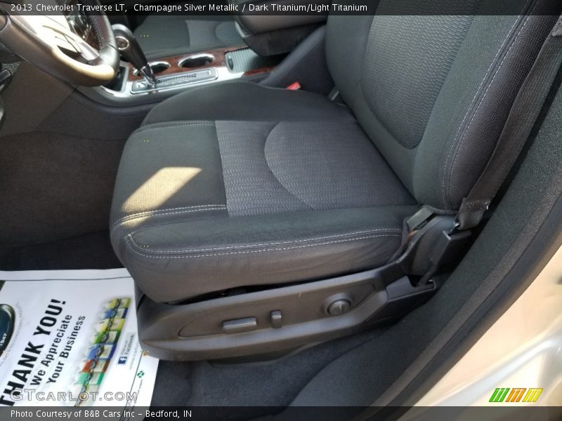 Champagne Silver Metallic / Dark Titanium/Light Titanium 2013 Chevrolet Traverse LT