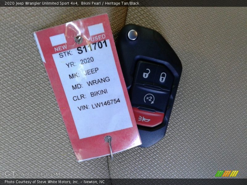 Bikini Pearl / Heritage Tan/Black 2020 Jeep Wrangler Unlimited Sport 4x4