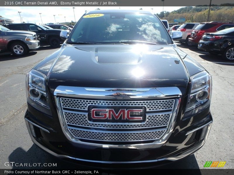 Ebony Twilight Metallic / Jet Black 2016 GMC Terrain Denali AWD