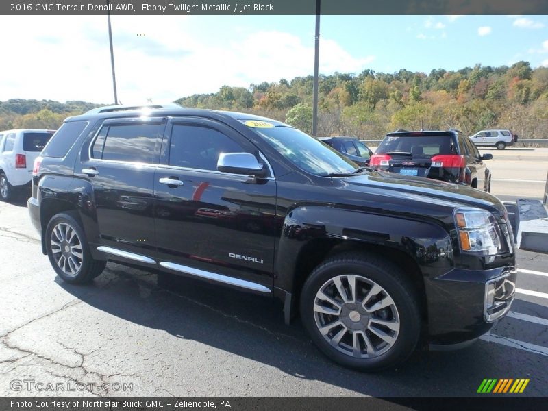 Ebony Twilight Metallic / Jet Black 2016 GMC Terrain Denali AWD