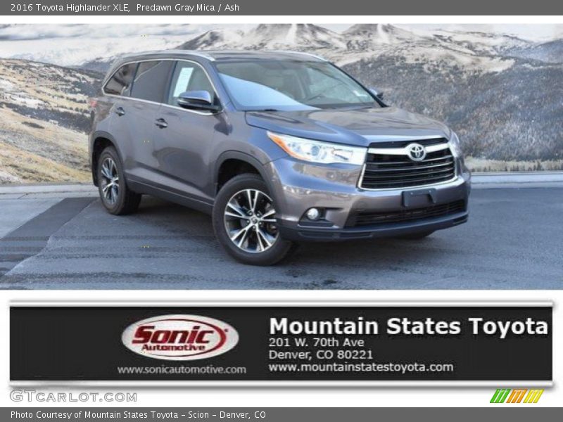 Predawn Gray Mica / Ash 2016 Toyota Highlander XLE