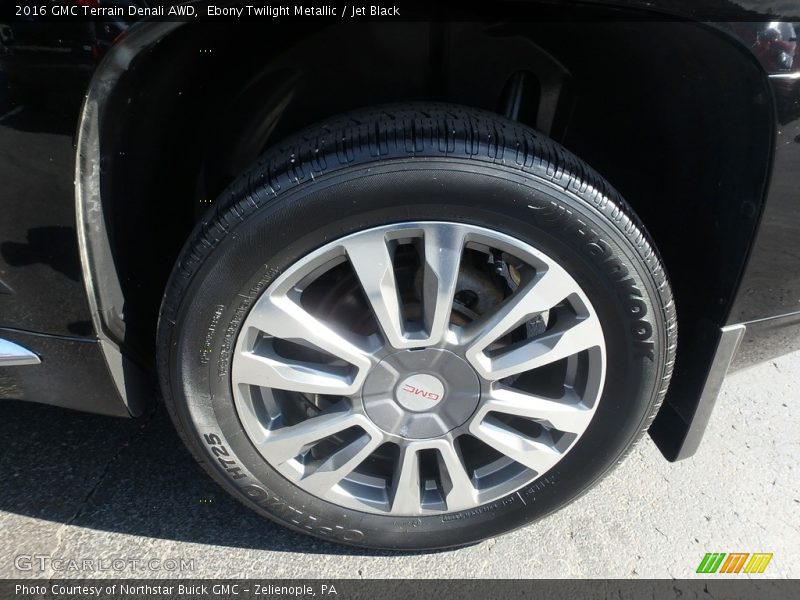 Ebony Twilight Metallic / Jet Black 2016 GMC Terrain Denali AWD