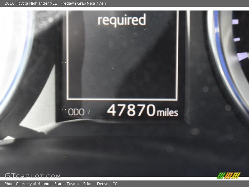 Predawn Gray Mica / Ash 2016 Toyota Highlander XLE