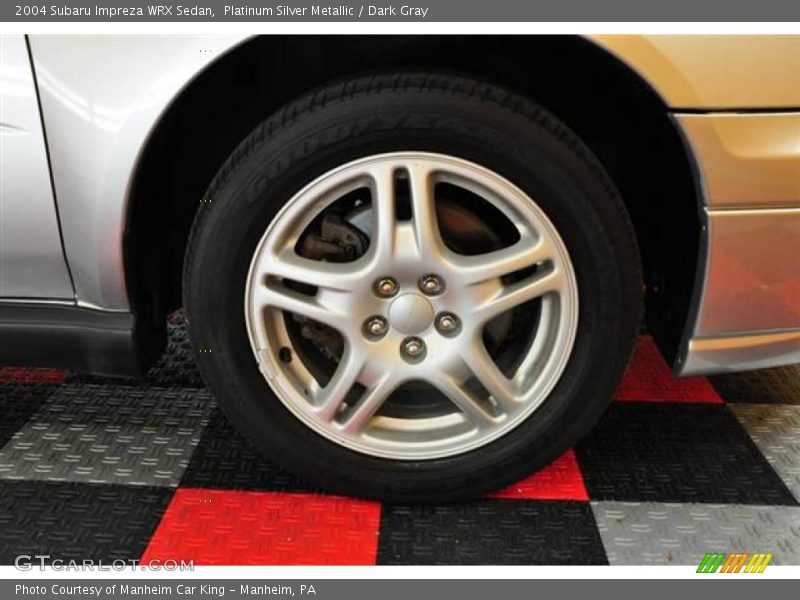 Platinum Silver Metallic / Dark Gray 2004 Subaru Impreza WRX Sedan