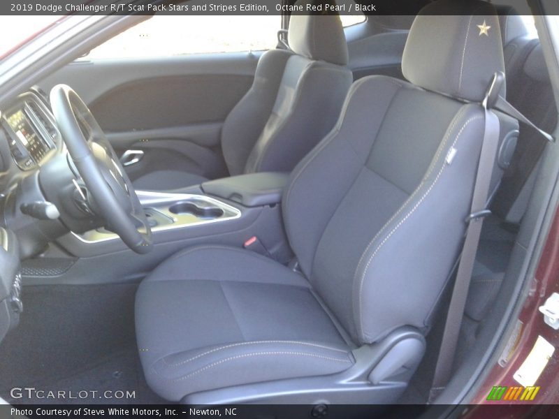 Front Seat of 2019 Challenger R/T Scat Pack Stars and Stripes Edition
