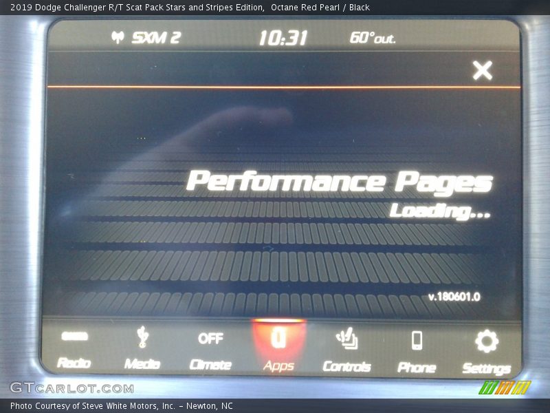 Controls of 2019 Challenger R/T Scat Pack Stars and Stripes Edition