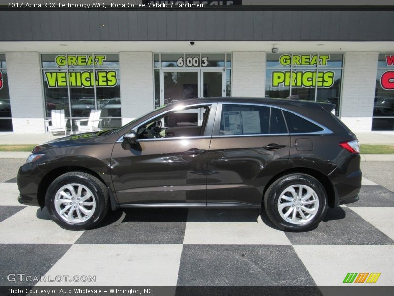 Kona Coffee Metallic / Parchment 2017 Acura RDX Technology AWD
