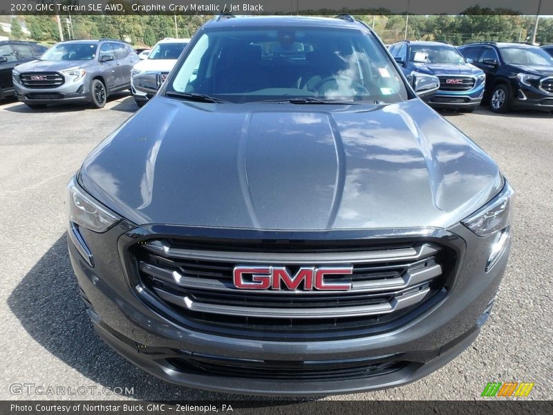 Graphite Gray Metallic / Jet Black 2020 GMC Terrain SLE AWD