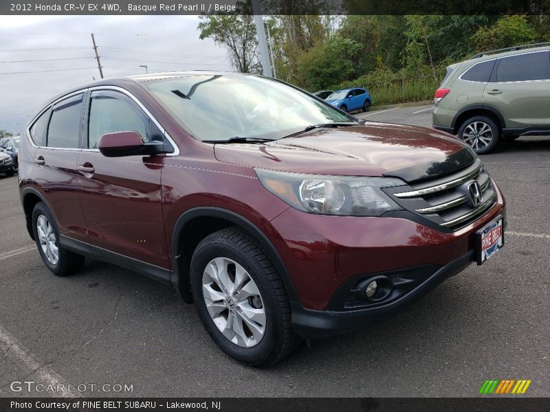 Basque Red Pearl II / Beige 2012 Honda CR-V EX 4WD