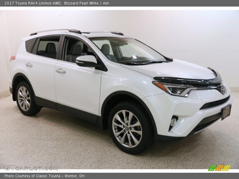 Blizzard Pearl White / Ash 2017 Toyota RAV4 Limited AWD