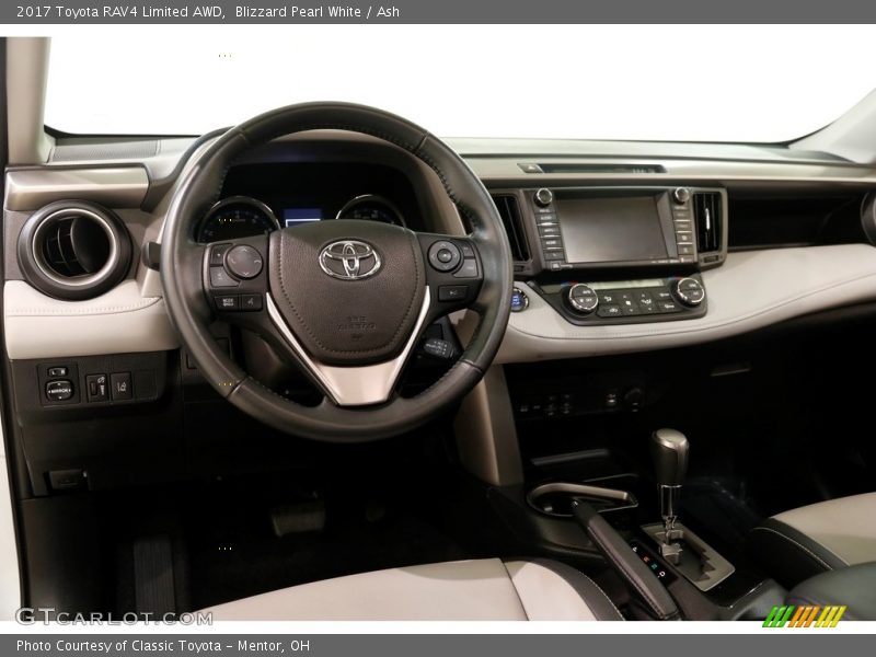 Blizzard Pearl White / Ash 2017 Toyota RAV4 Limited AWD