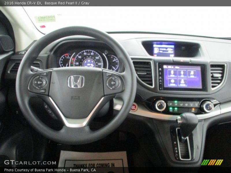 Basque Red Pearl II / Gray 2016 Honda CR-V EX