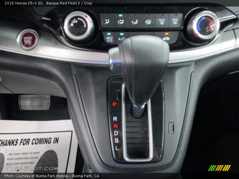 Basque Red Pearl II / Gray 2016 Honda CR-V EX