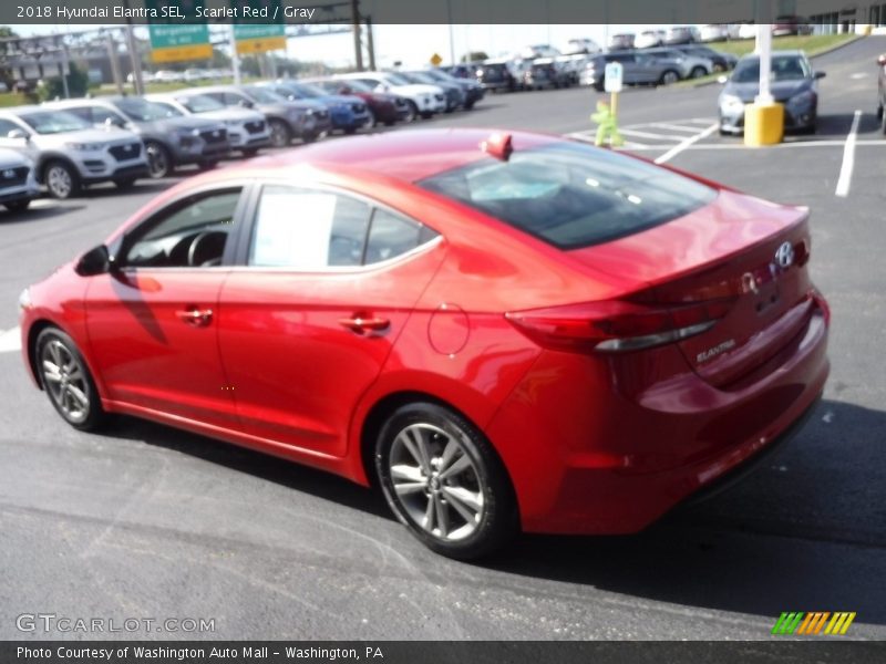Scarlet Red / Gray 2018 Hyundai Elantra SEL