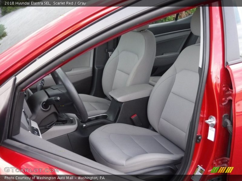 Scarlet Red / Gray 2018 Hyundai Elantra SEL