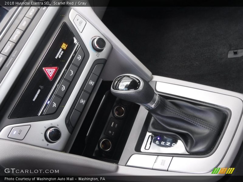 Scarlet Red / Gray 2018 Hyundai Elantra SEL