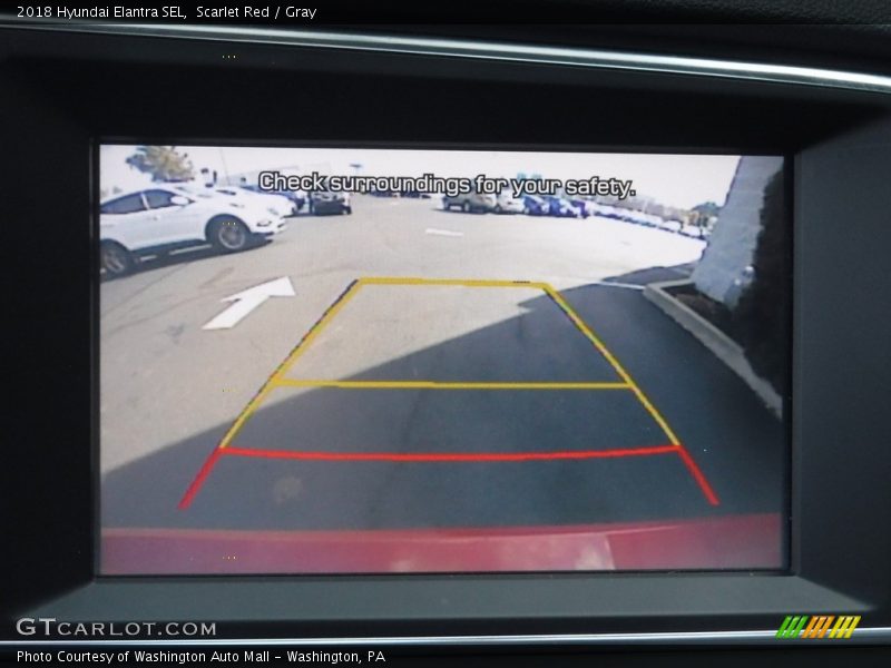 Scarlet Red / Gray 2018 Hyundai Elantra SEL