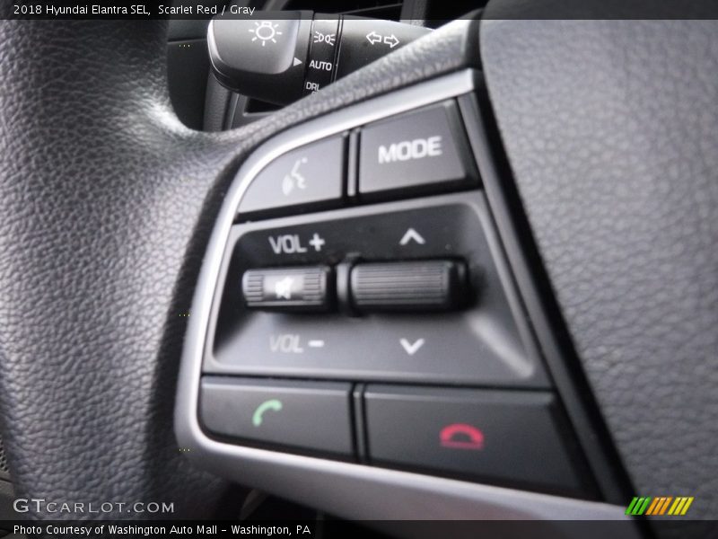 Scarlet Red / Gray 2018 Hyundai Elantra SEL