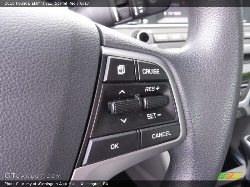 Scarlet Red / Gray 2018 Hyundai Elantra SEL