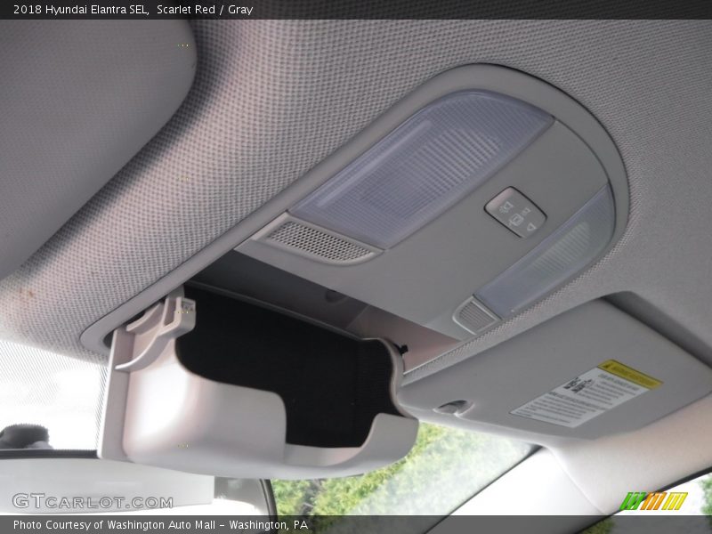 Scarlet Red / Gray 2018 Hyundai Elantra SEL