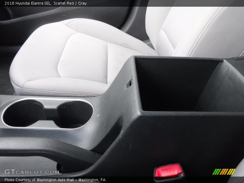 Scarlet Red / Gray 2018 Hyundai Elantra SEL