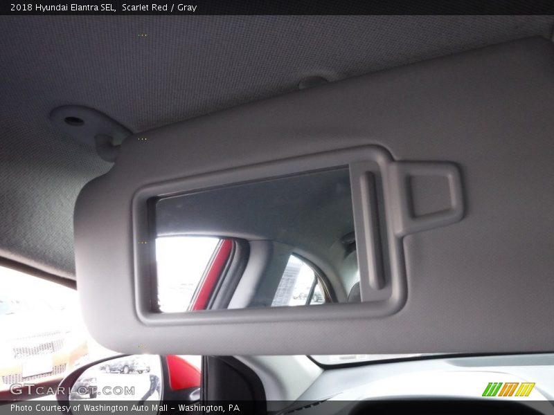 Scarlet Red / Gray 2018 Hyundai Elantra SEL
