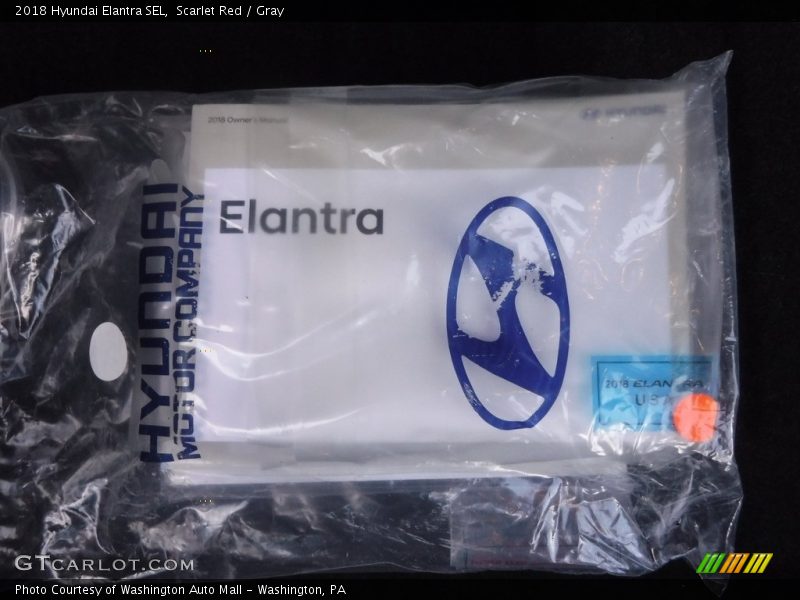 Scarlet Red / Gray 2018 Hyundai Elantra SEL