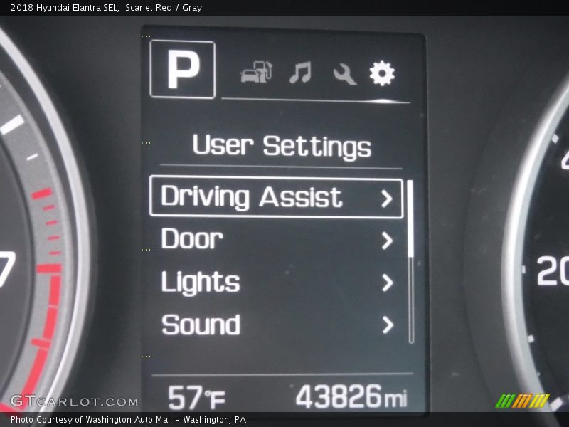 Scarlet Red / Gray 2018 Hyundai Elantra SEL