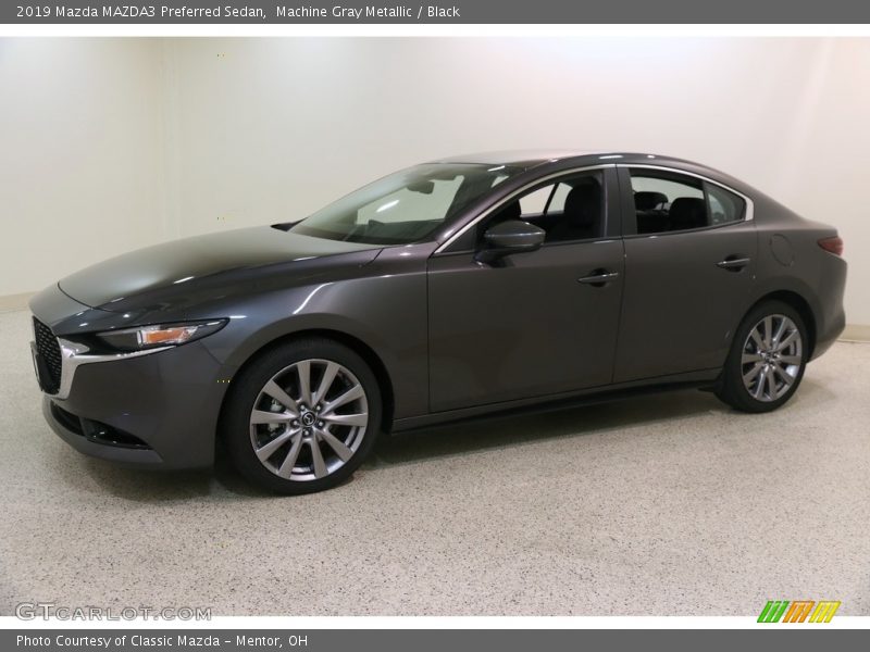 Machine Gray Metallic / Black 2019 Mazda MAZDA3 Preferred Sedan