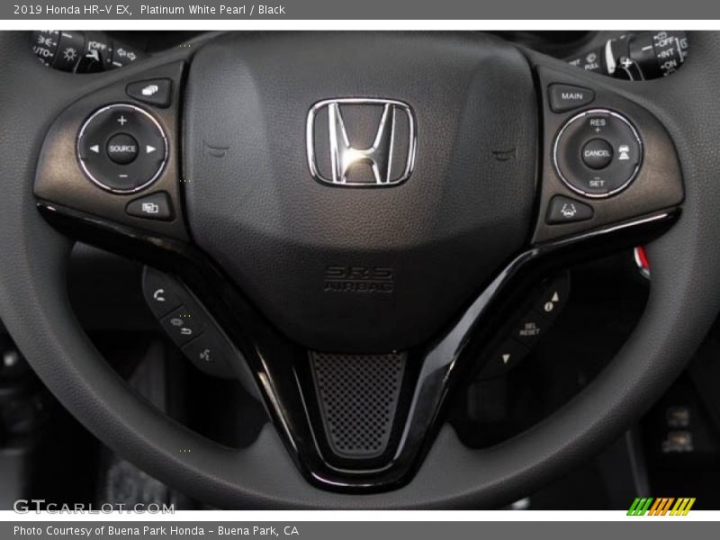 Platinum White Pearl / Black 2019 Honda HR-V EX