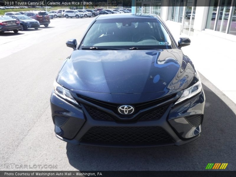 Galactic Aqua Mica / Black 2018 Toyota Camry SE