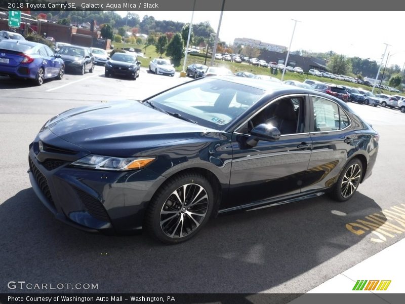 Galactic Aqua Mica / Black 2018 Toyota Camry SE